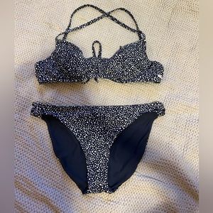 ROXY Bikini Set! Size: Small - Color: Navy/White